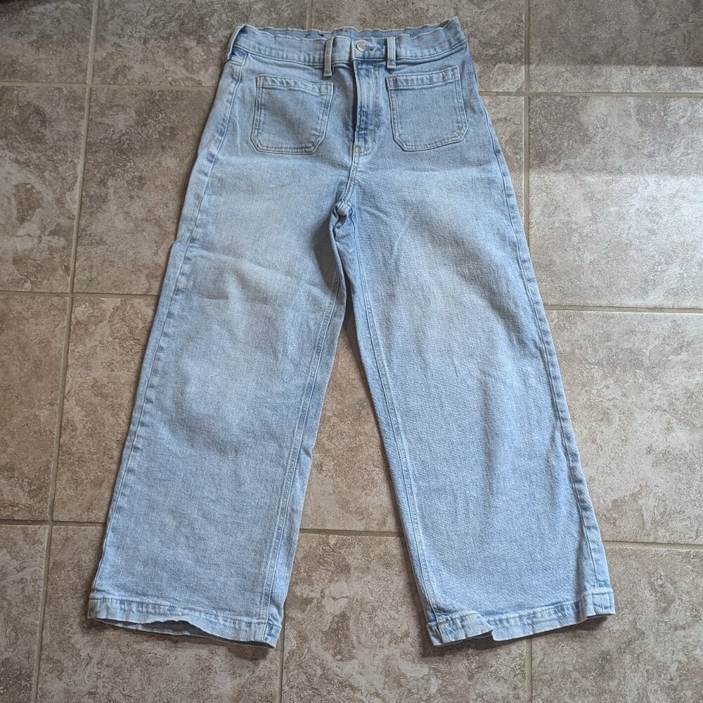 Light Wash Wide Leg Crop Jean - Gap Size 28/6